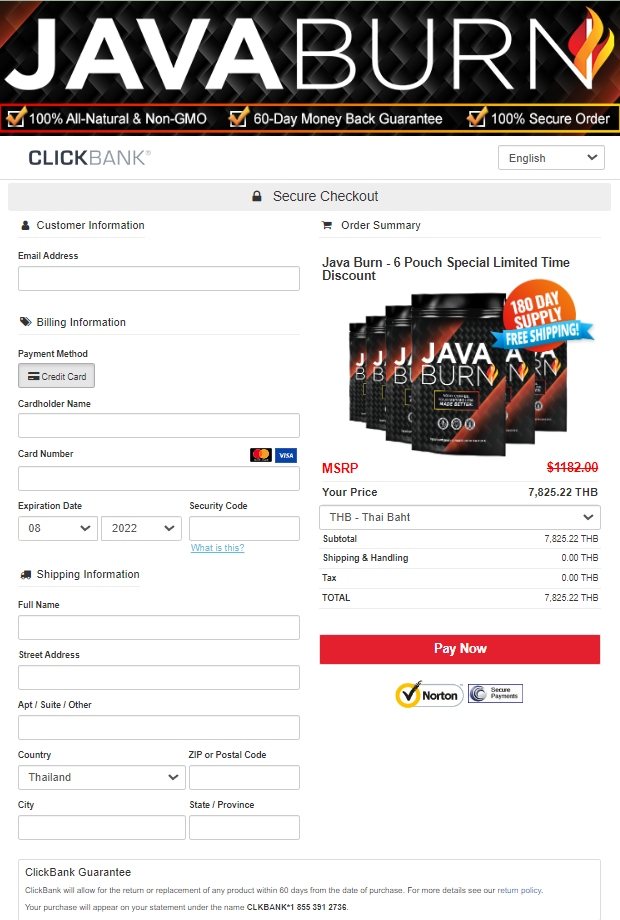 JavaBurn - Secure checkout